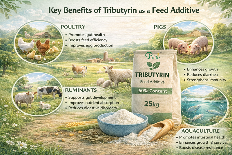 Key Benefits of Tributyrin as a Feed Additive Ключевые преимущества трибутирина в качестве кормовой добавки