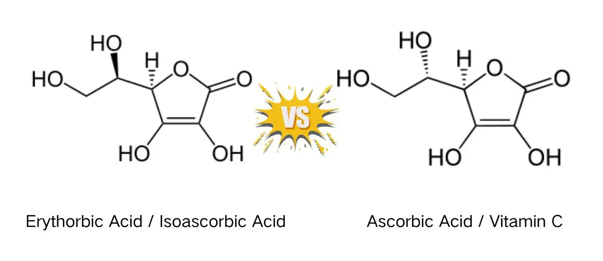 Erythorbic Acid VS Ascorbic Acid Эриторбиновая кислота против аскорбиновой кислоты